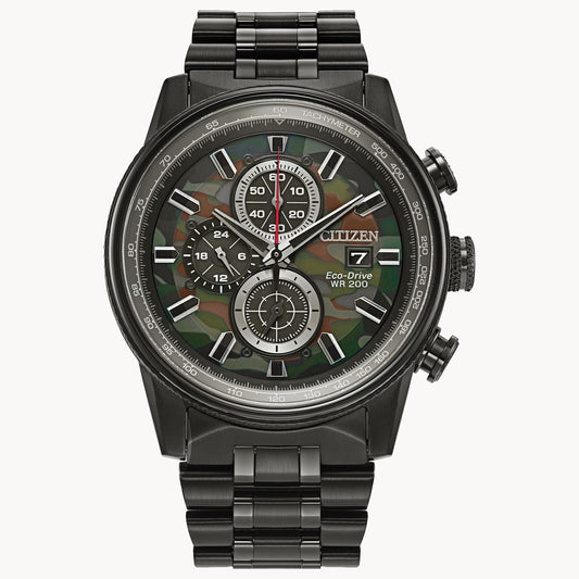 Citizen Nighthawk Green Dial Stainless Steel Bracelet Watch CA0805-53X