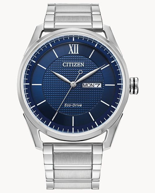 Citizen Classic Blue Dial Stainless Steel Bracelet Watch AW0081-54L