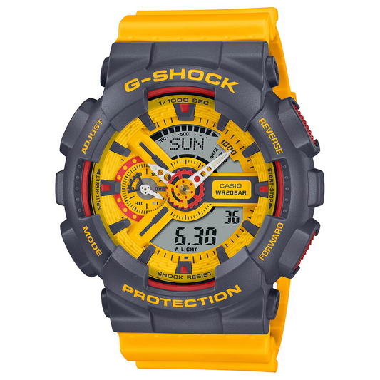 Casio G-SHOCK Gray and Yellow Analog Digital Watch GA110Y-9A