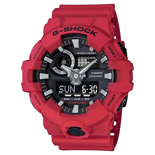 Casio G-SHOCK Red Analog/Digital Watch GA700-4A