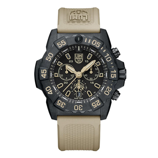 Luminox Navy SEAL Foundation 45mm Black and Sand Brown Watch Set XS-3590-NSF-SET